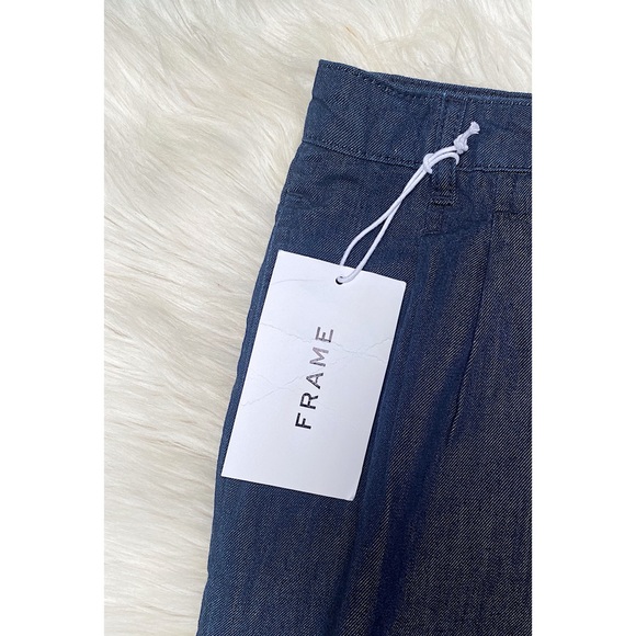 NWT Frame Pleated Denim Wide-leg Chino - Picture 8 of 8